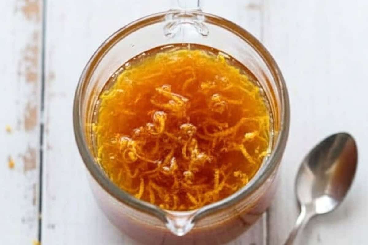 Combine the maple syrup and orange zest in a small jug or bowl. - 3