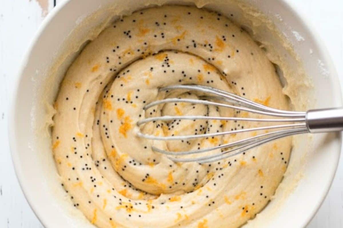 Fold in the orange zest and poppy seeds - 7