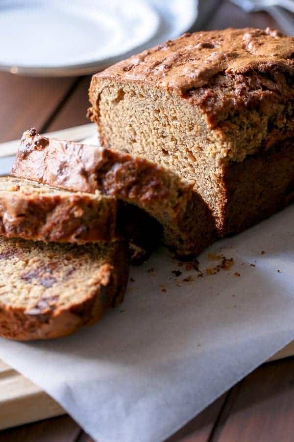 Peanut Butter Chocolate Chip Banana Bread - Cafe Delites