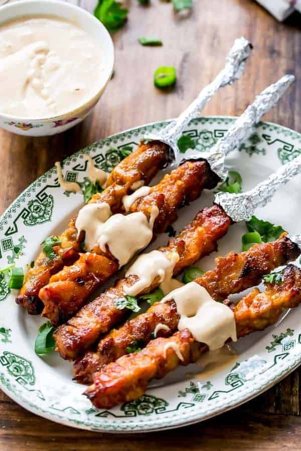 Skinny Satay Turkey Skewers https://cafedelites.com