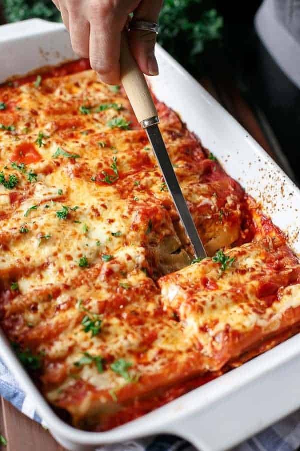 A healthy and filling cannelloni stuffed with beautifully flavoured turkey Turkey, Sweet Potato and Kale Cannelloni