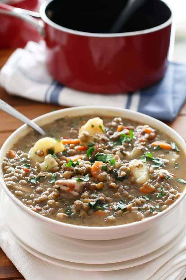 A healthy and hearty chicken stew full of pumpkin flavours and lentils to warm your heart Warm Chicken and Pumpkin Lentil Stew