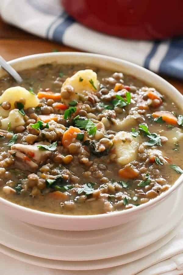 A healthy and hearty chicken stew full of pumpkin flavours and lentils to warm your heart Warm Chicken and Pumpkin Lentil Stew