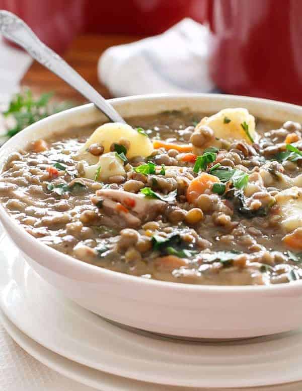 A healthy and hearty chicken stew full of pumpkin flavours and lentils to warm your heart Warm Chicken and Pumpkin Lentil Stew