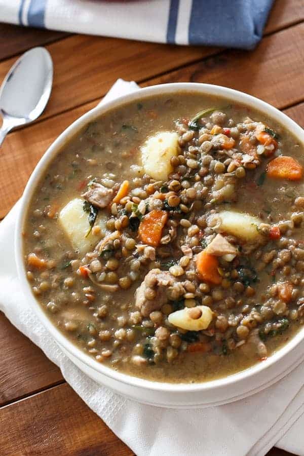 Warm Chicken Lentil Stew - Cafe Delites-3