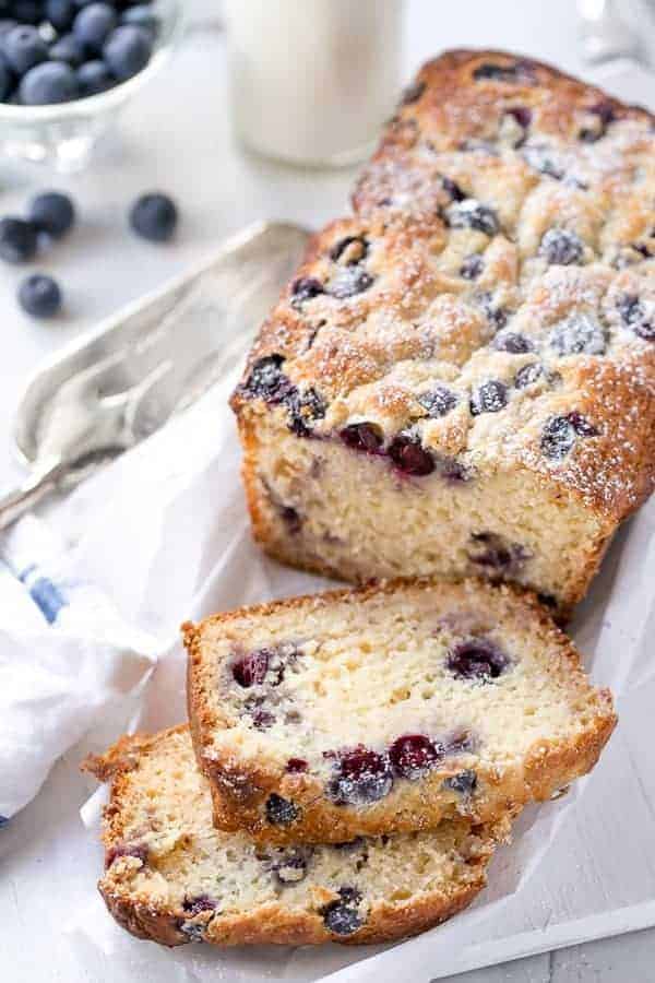 Tropical Blueberry Coconut Muffin Cake 8 Blueberry Coconut Muffin Cake on a butter paper