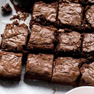 Candy Cane Fudge Brownies pieces