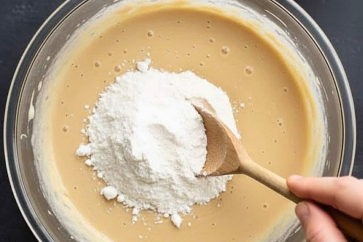 In another bowl, mix the flour, baking soda, and salt.