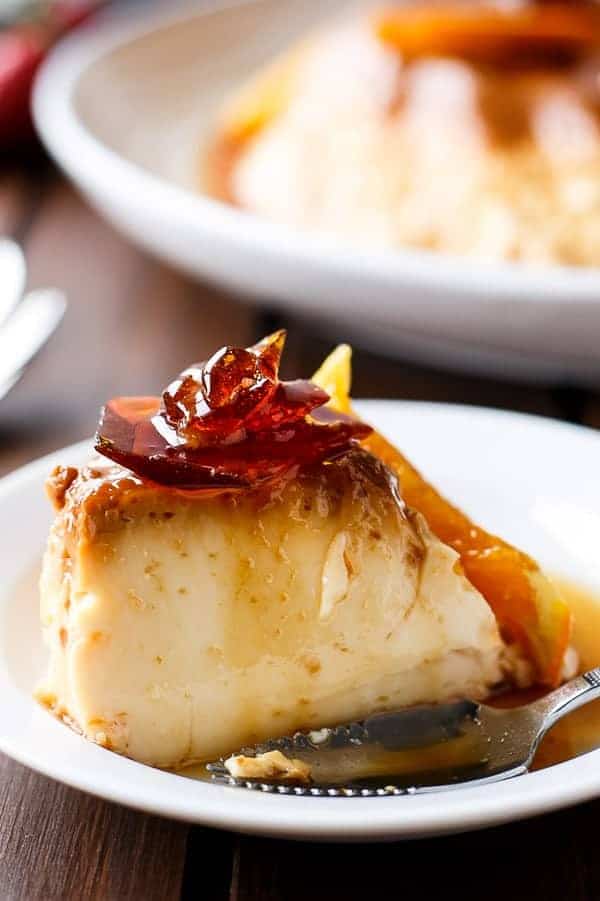 Orange Creme Caramel with Toffee Shards (Orange Caramel Flan)