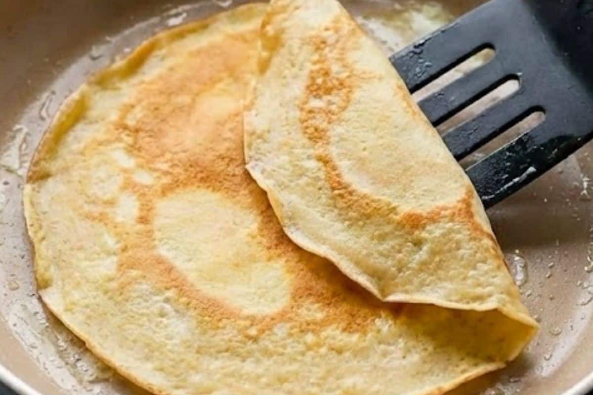 Once golden and pulling from the edges, flip and cook for 1 to 2 minutes