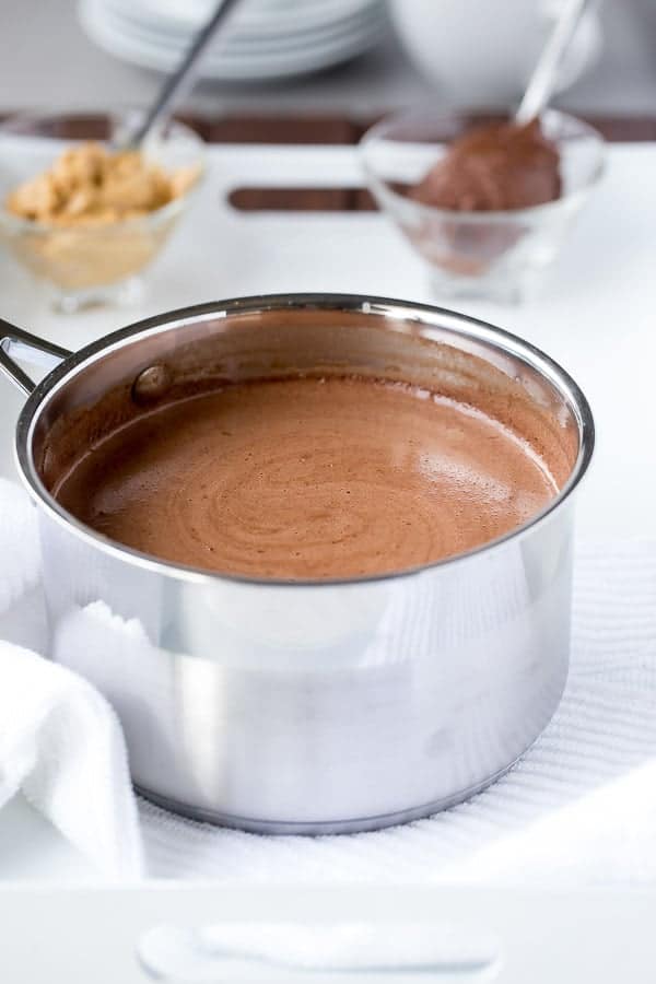 Peanut Butter Nutella Hot Chocolate - Cafe Delites http://cafedelites