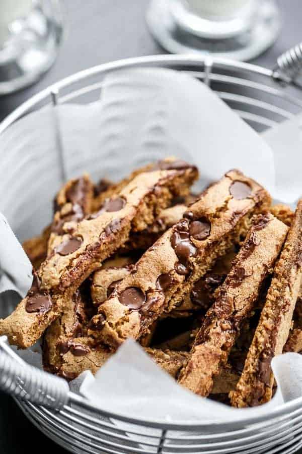 Low Fat Chocolate Chip Cookie Sticks | https://cafedelites.com
