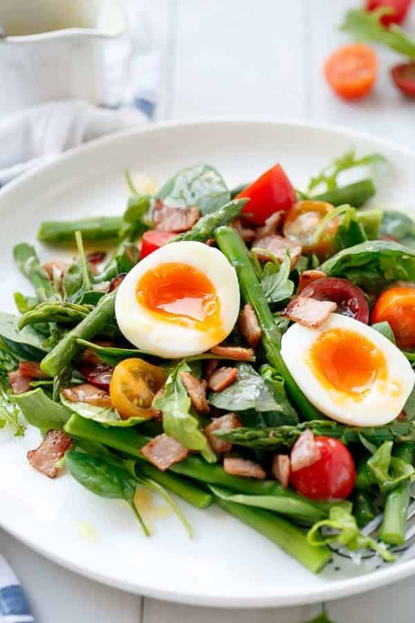 BLT Breakfast Salad with Honey Mustard Dressing