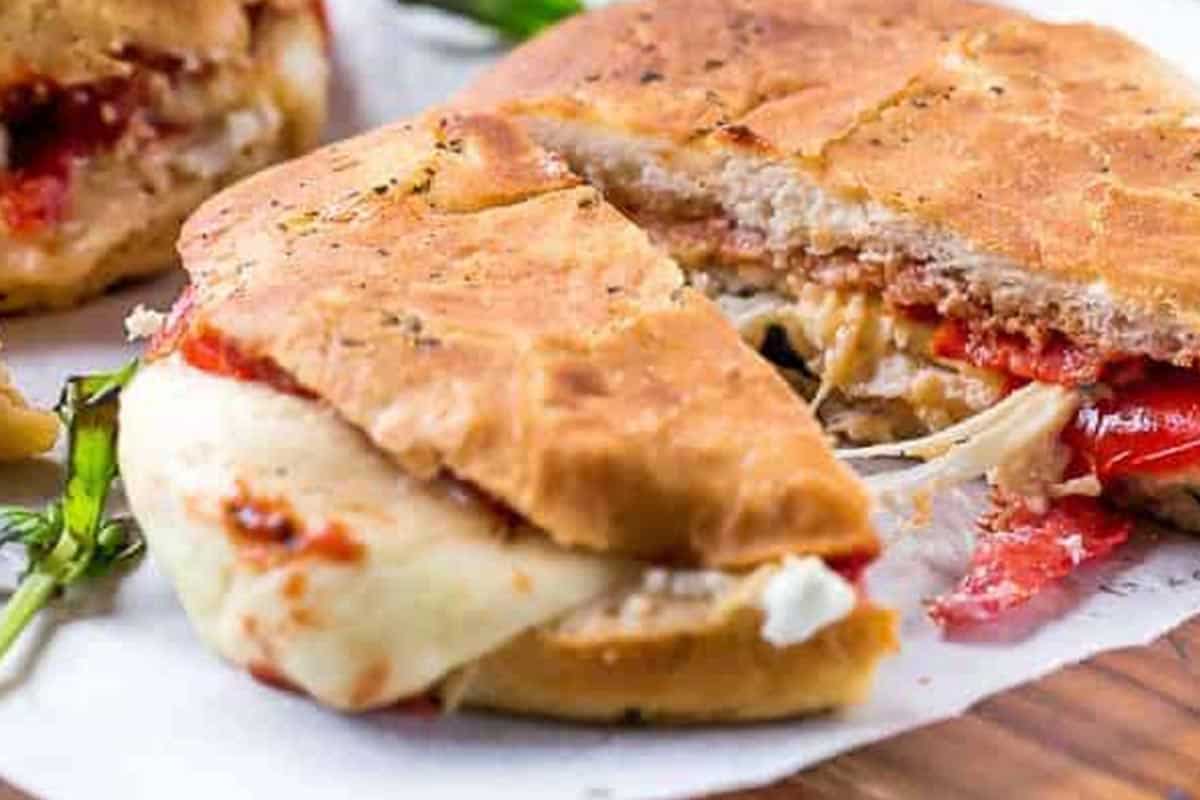 Close-up shot of Focaccia Grilled Cheese. - 8