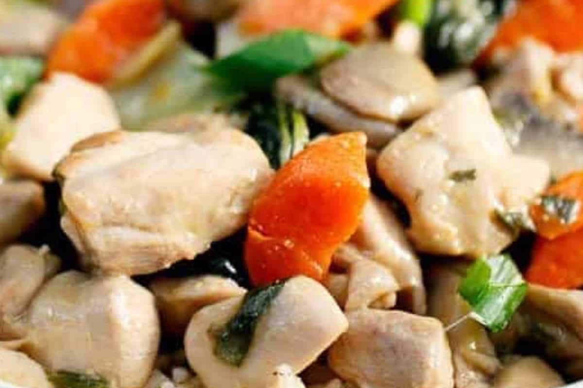 Pour in honey mustard and let it simmer for one minute