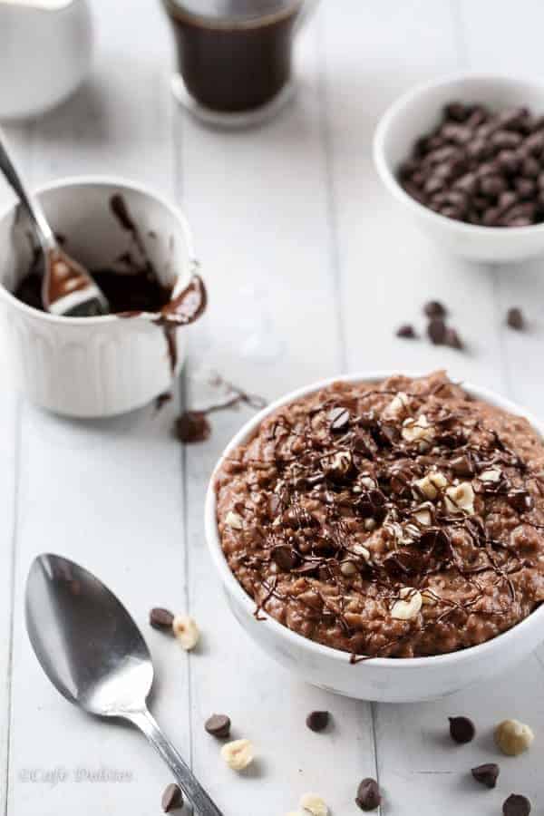 Nutella Double Hot Chocolate Oatmeal (Porridge)