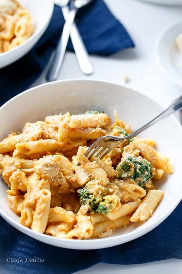 Creamy Chicken and Broccoli Pumpkin Alfredo Creamy Chicken and Broccoli Pumpkin Alfredo