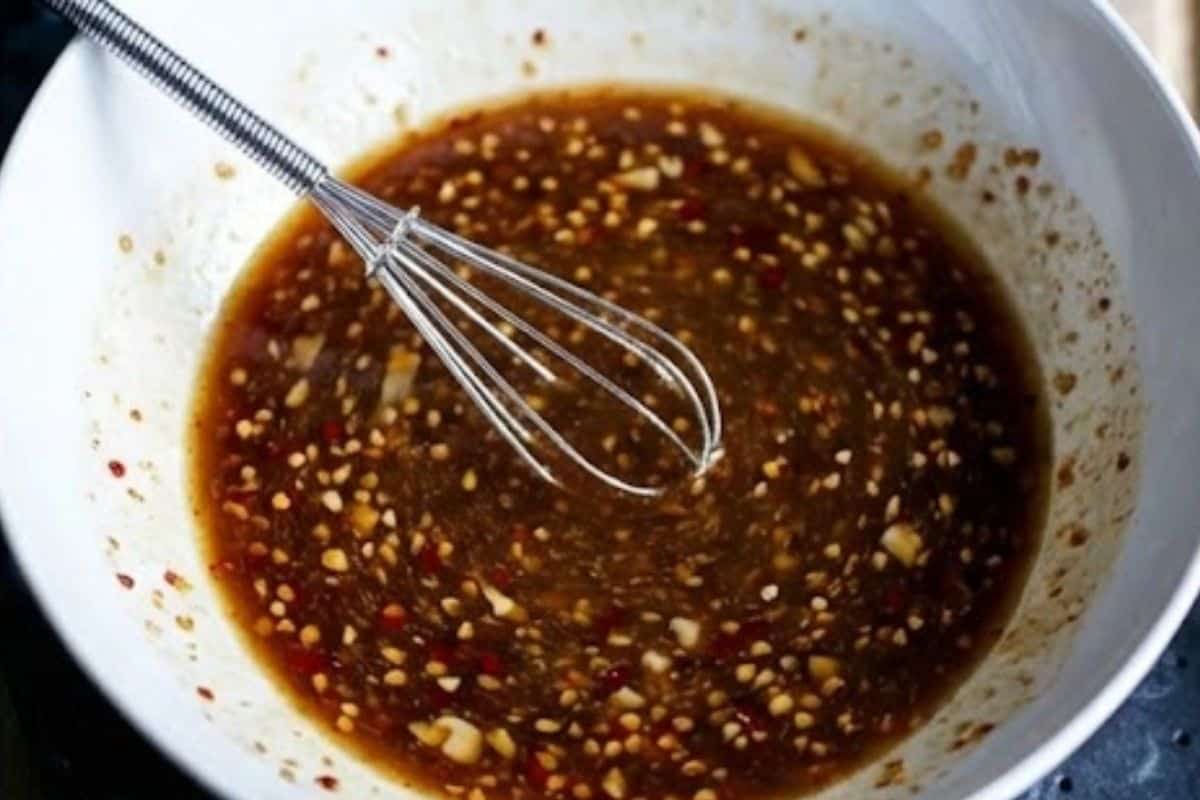 Whisk the olive oil, Worcestershire, lime juice, garlic, cumin, chili flakes, salt and sugar - 3