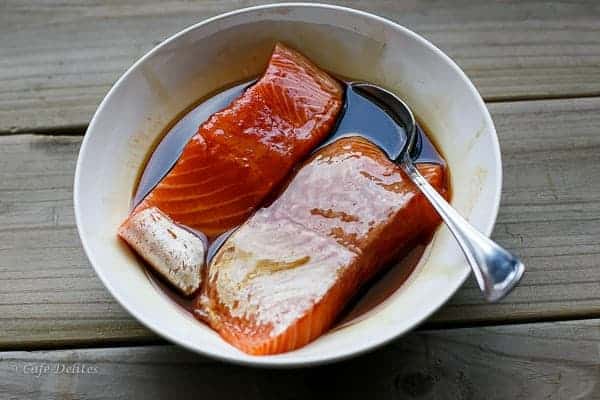 Teriyaki Glazed Salmon | https://cafedelites.com