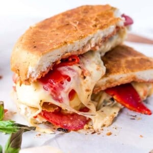 Focaccia Three-Cheese Italian Grilled Cheese sandwich