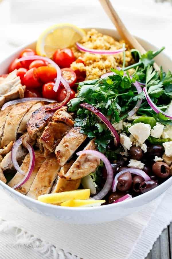 Insalata di pollo all'aceto balsamico con quinoa al limone | 