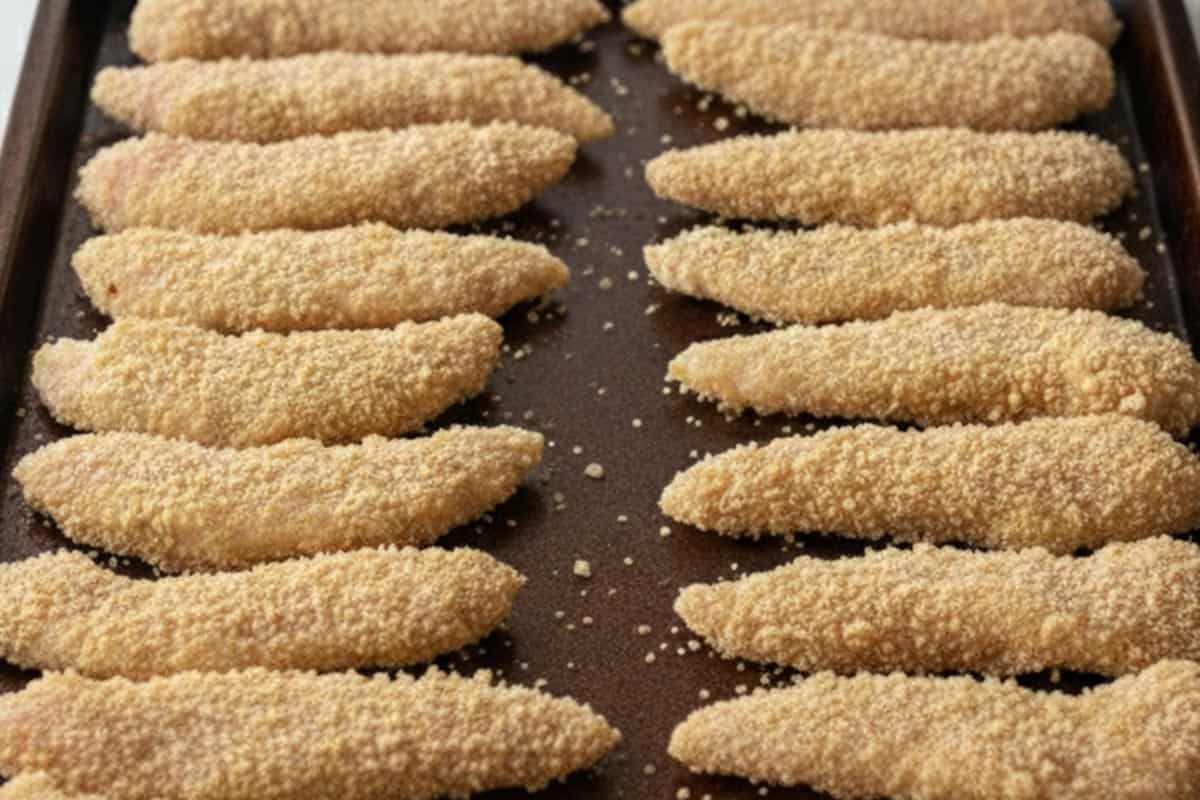 Arrangeed the strips onto the baking trays. - 7