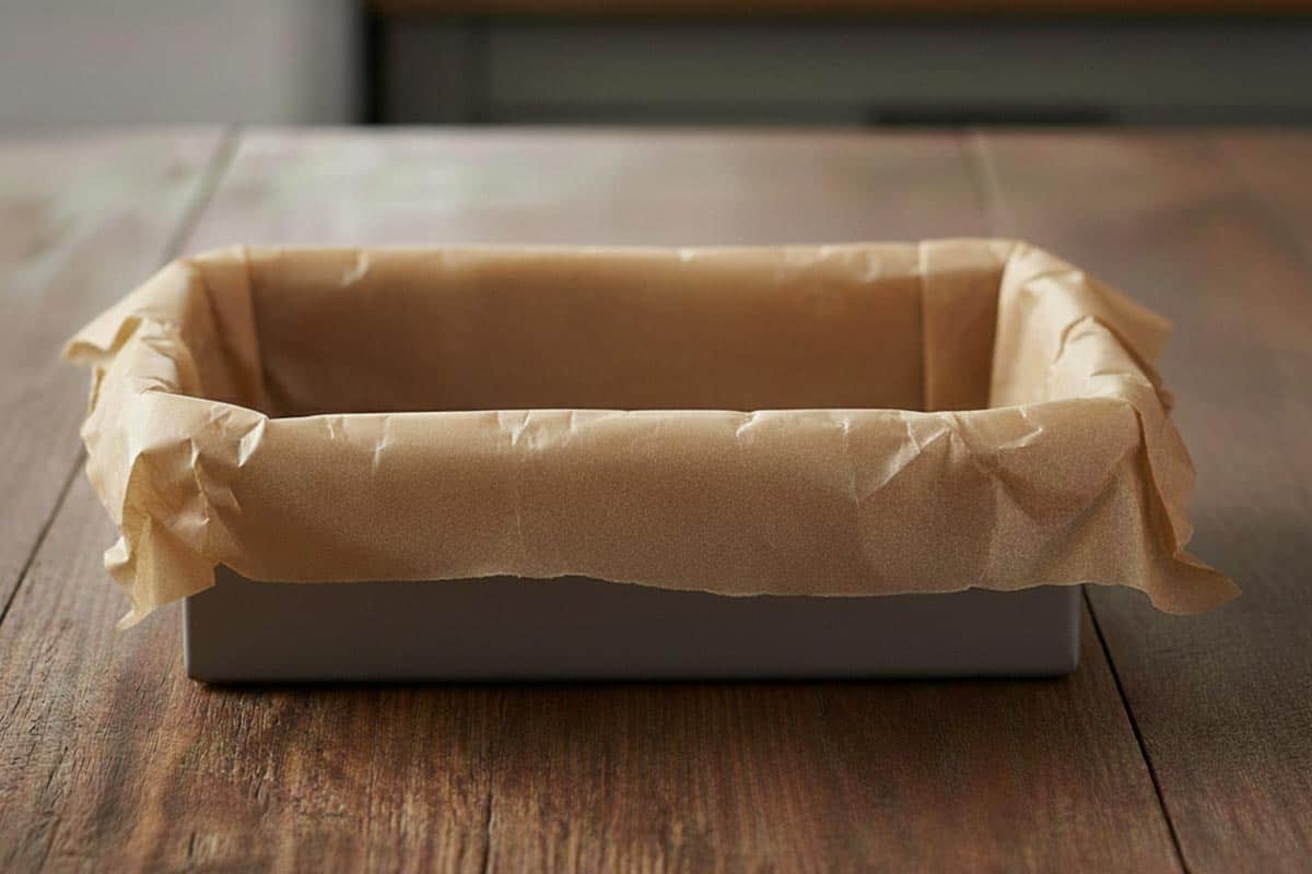 Lined a parchment paper on a pan.
