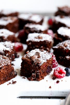 Mixed Berry Nutella Brownies