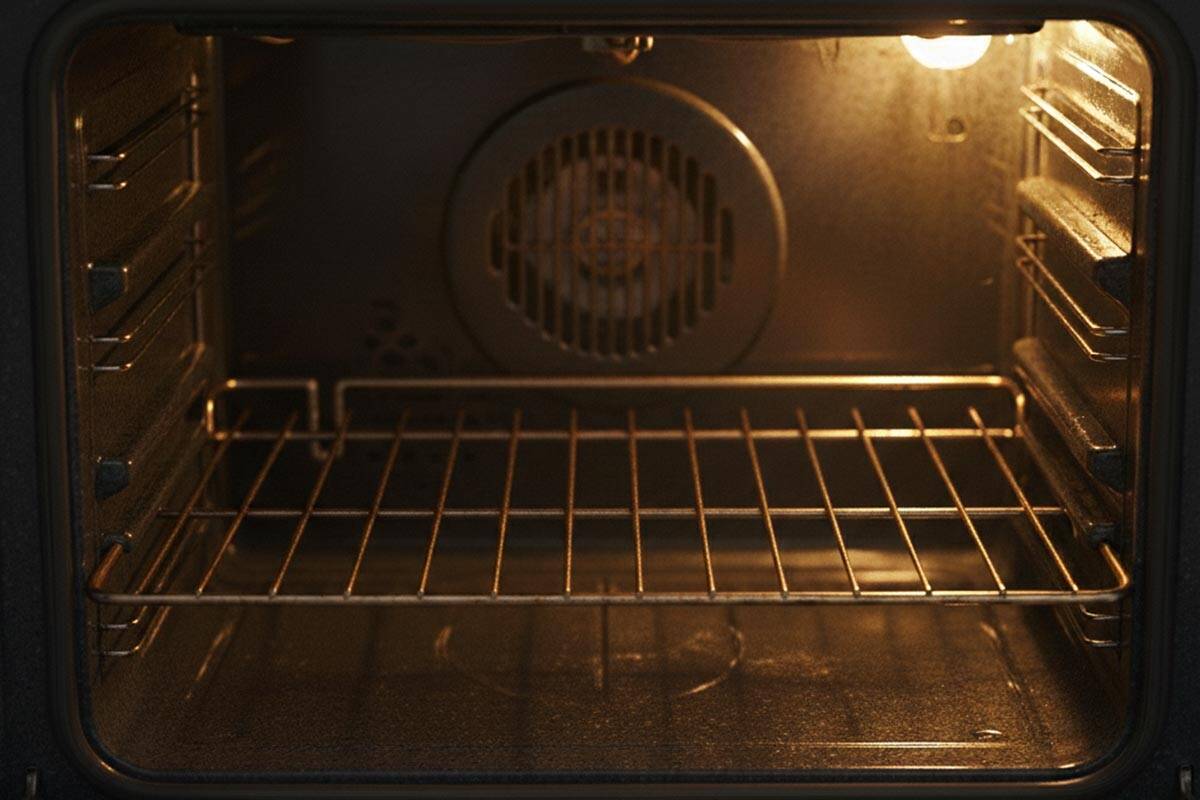 Preheating the oven.