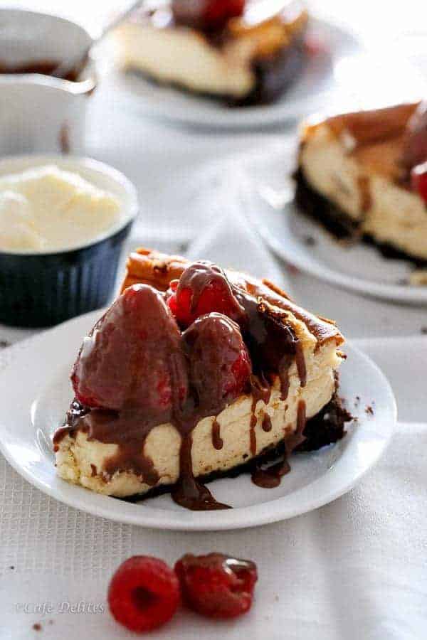 Nutella Swirl Cheesecake With Nutella Fudge Sauce