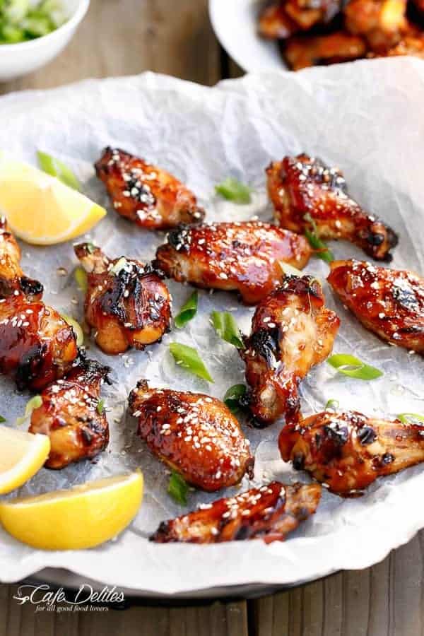 Sticky Honey Sesame Chicken Wings