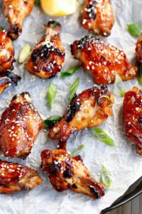 Sticky Honey Sesame Chicken Wings