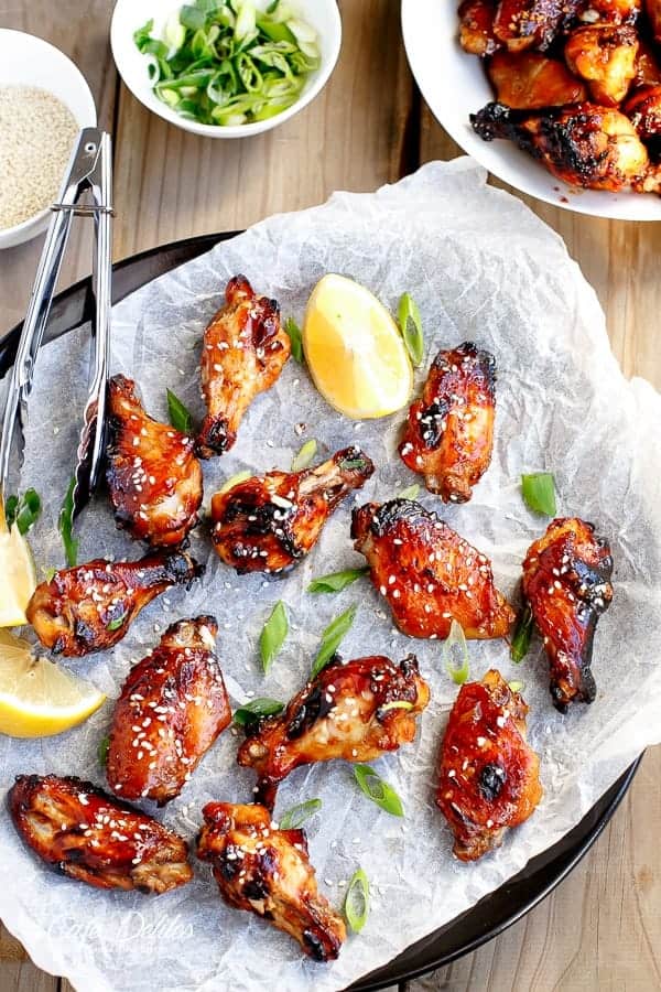  with the perfect amount of sweet and saltiness  Sticky Honey Sesame Chicken Wings