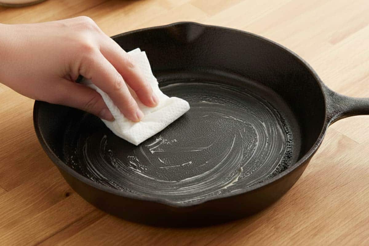 Lightly greased a 9 inch skillet. - 3