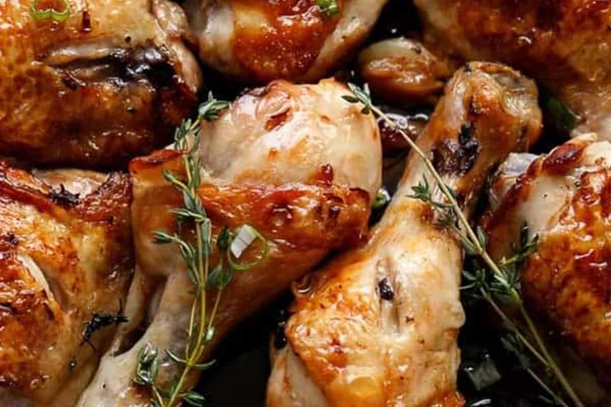 Close-up shot of Beer Chicken with a Creamy Beer Mushroom Gravy. - 10