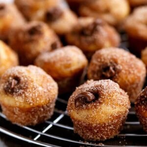 Nutella Churro Donut Holes on a grill