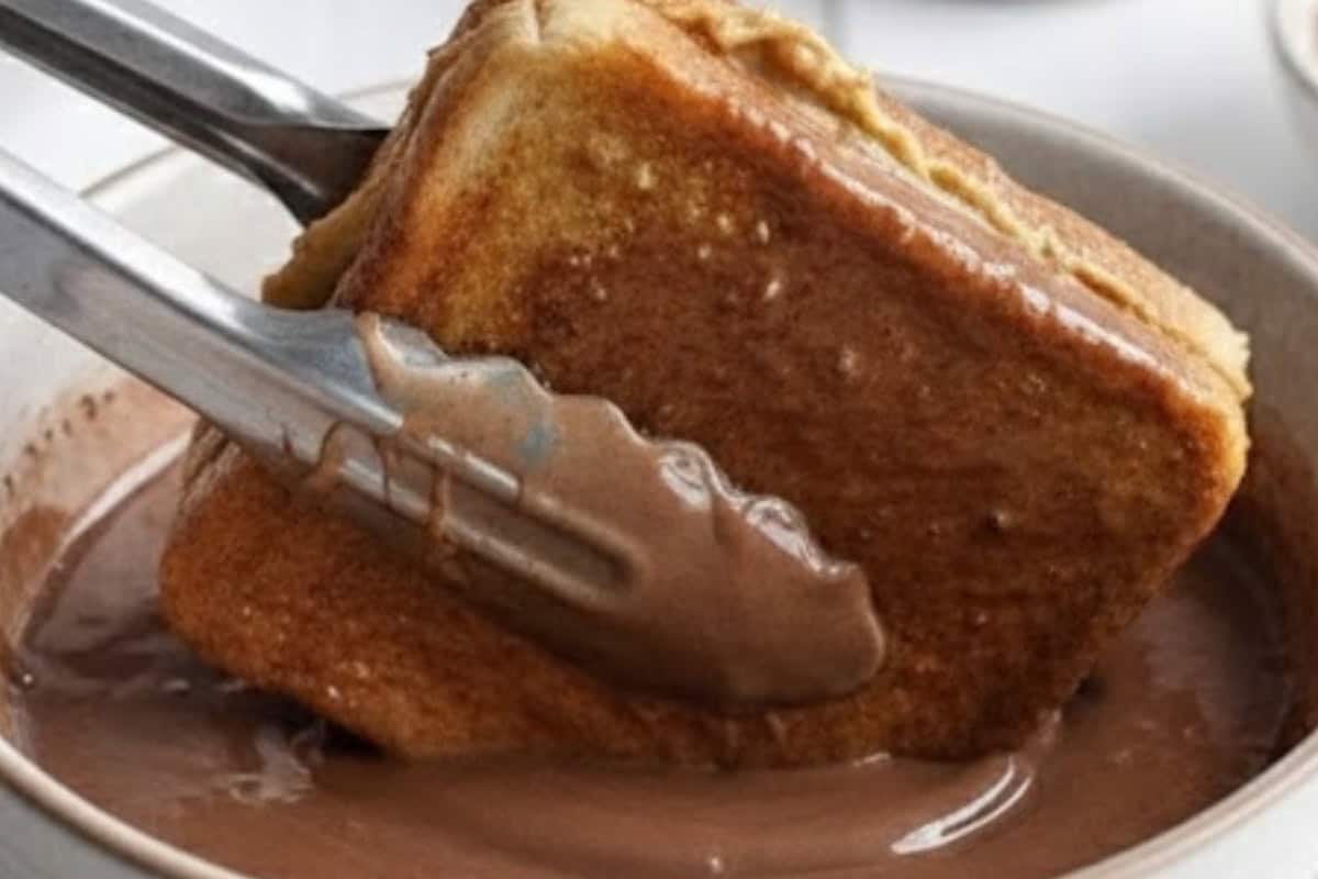 Dip each sandwich into the chocolate custard, turning gently to coat both sides evenly  - 6