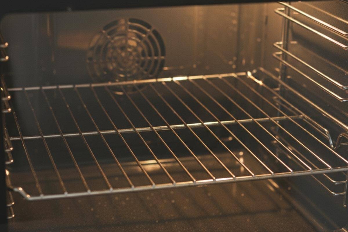 Preheating the oven.