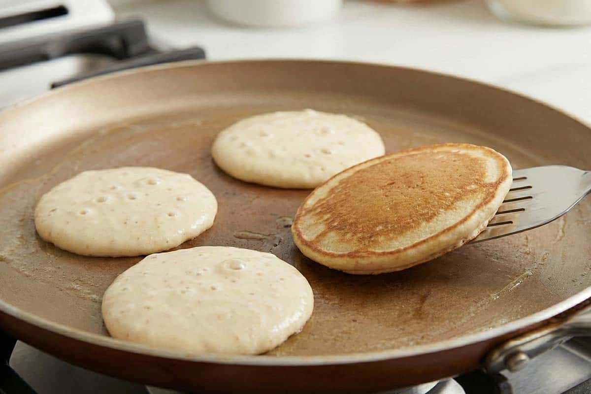 Flipping the pancake. - 7