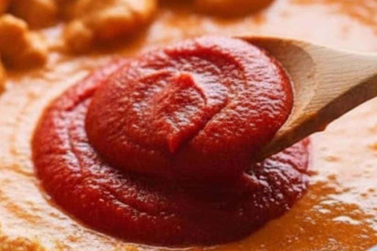 Stir in the Passata (or tomato sauce) and tomato paste.