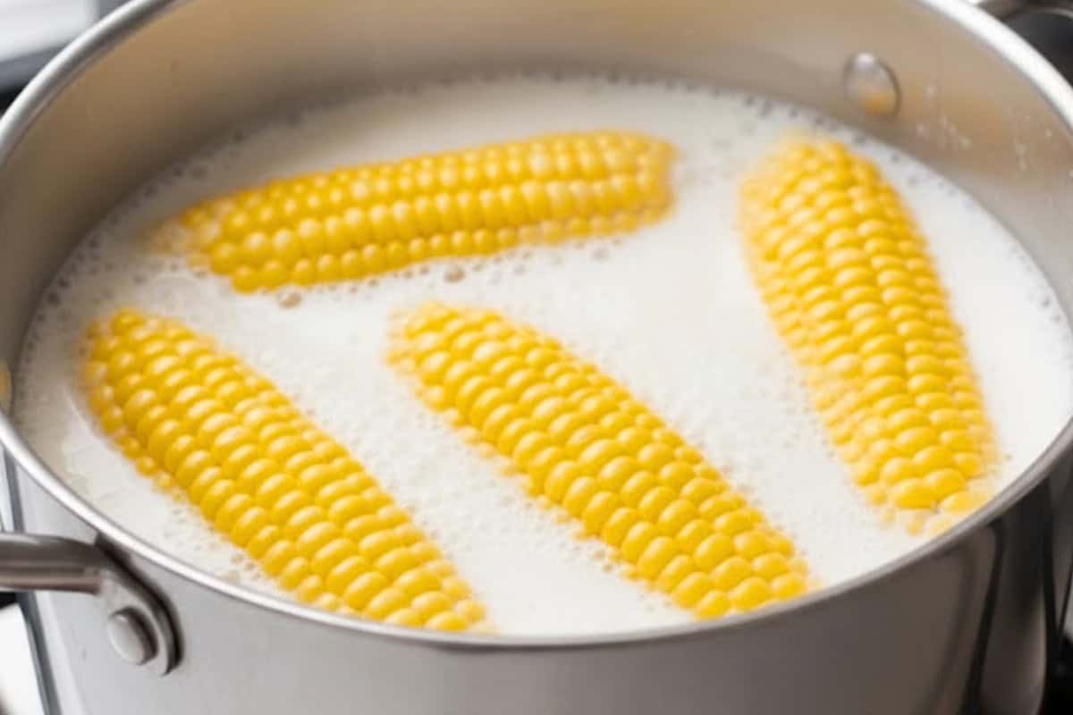 Let the corn simmer on low heat for about 5 to 8 minutes,