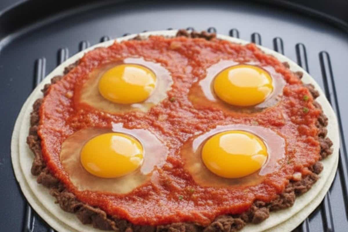 Cracked an egg into each well. - 9