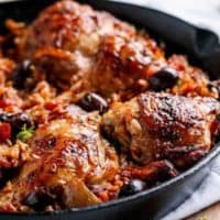 One Pan Tomato Basil Chicken & Rice - Cafe Delites