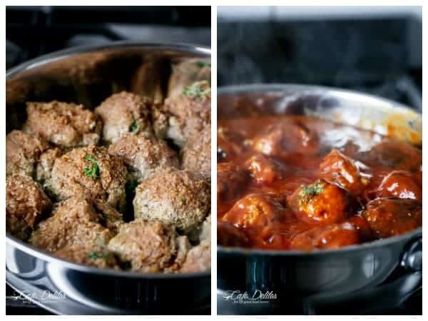 Turkey Pesto and Garlic Meatballs | https://cafedelites.com