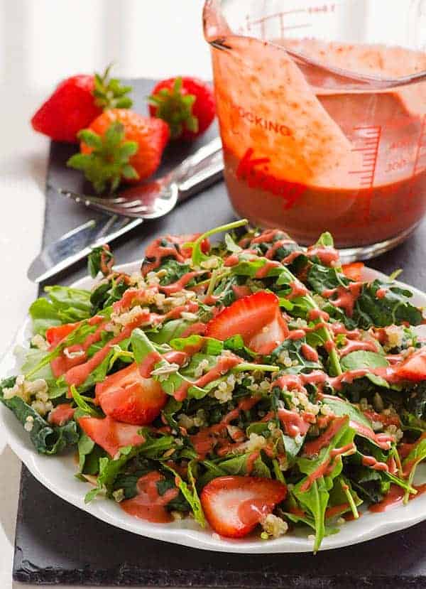 Clean Eating Strawberry Quinoa Kale Salad  Clean Eating Strawberry Quinoa Kale Salad