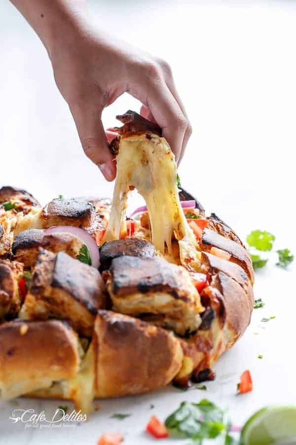 Carne Asada Chipotle Pull Apart Bread | https://cafedelites.com