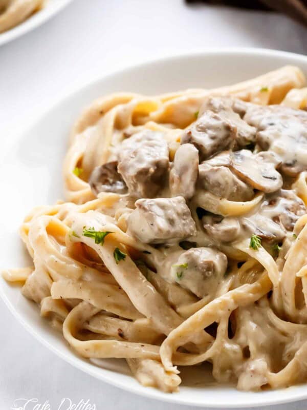 Creamy Beef Stroganoff | cafedelites.com
