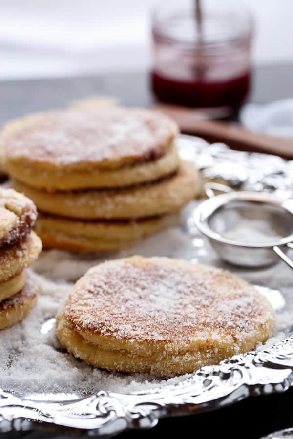 Jam (Jelly) Donut Pancakes | https://cafedelites.com