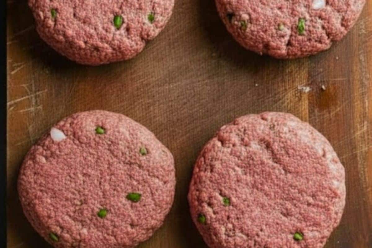 Use your hands to mix for about a minute, then divide the mixture into four equal parts  - 4