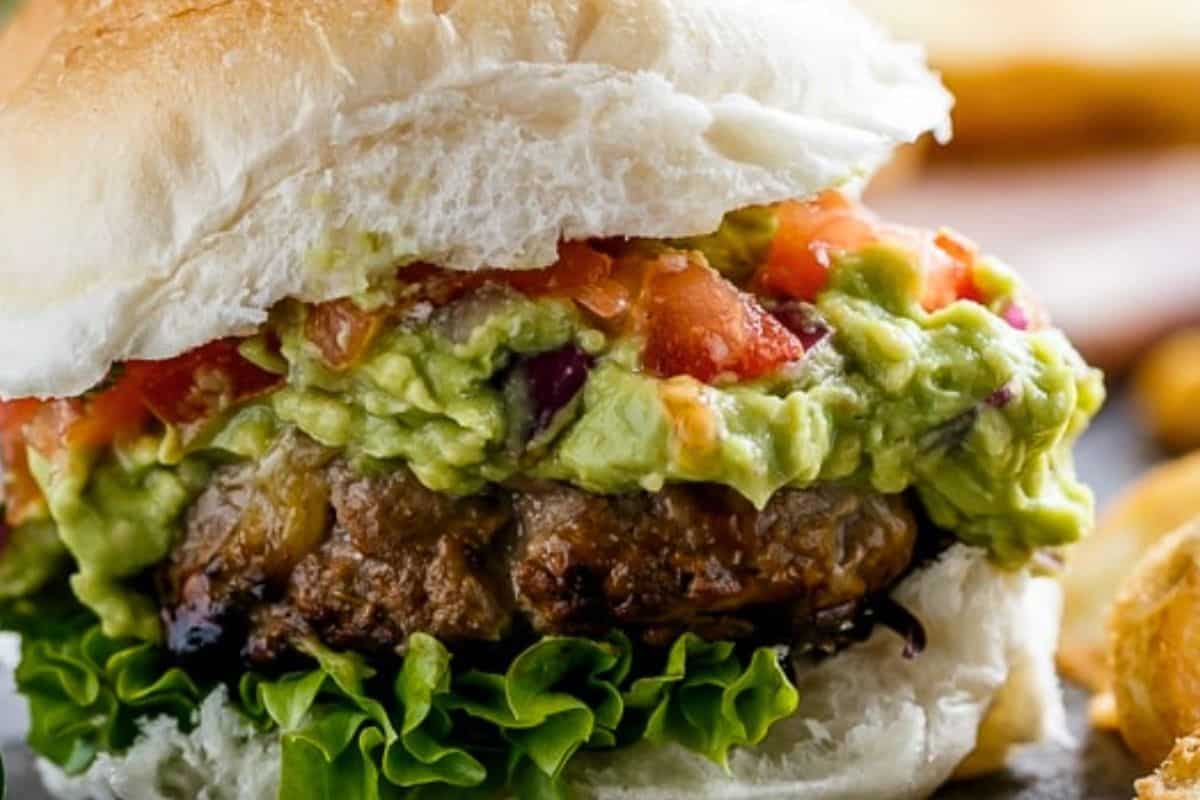 Layer lettuce (if using), beef patties, guacamole, and pico de gallo on your rolls - 10